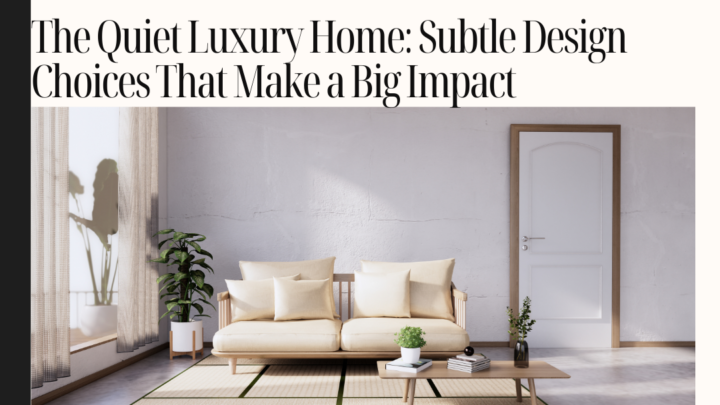 The Quiet Luxury Home Subtle Design Choices That Make a Big Impact